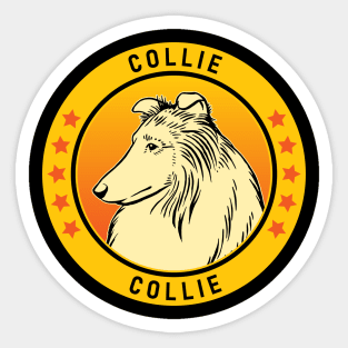 Rough Collie Dog Portrait Sticker